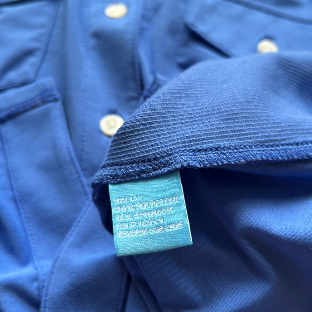 J. McLaughlin Periwinkle Blue 3/4 Sleeve Button Down - Picture 5 of 5